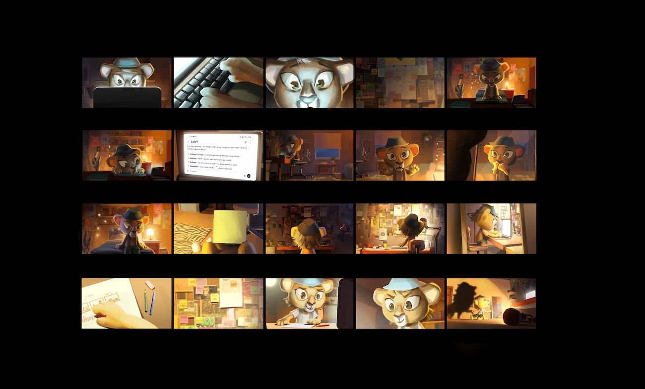 Color key study for the film