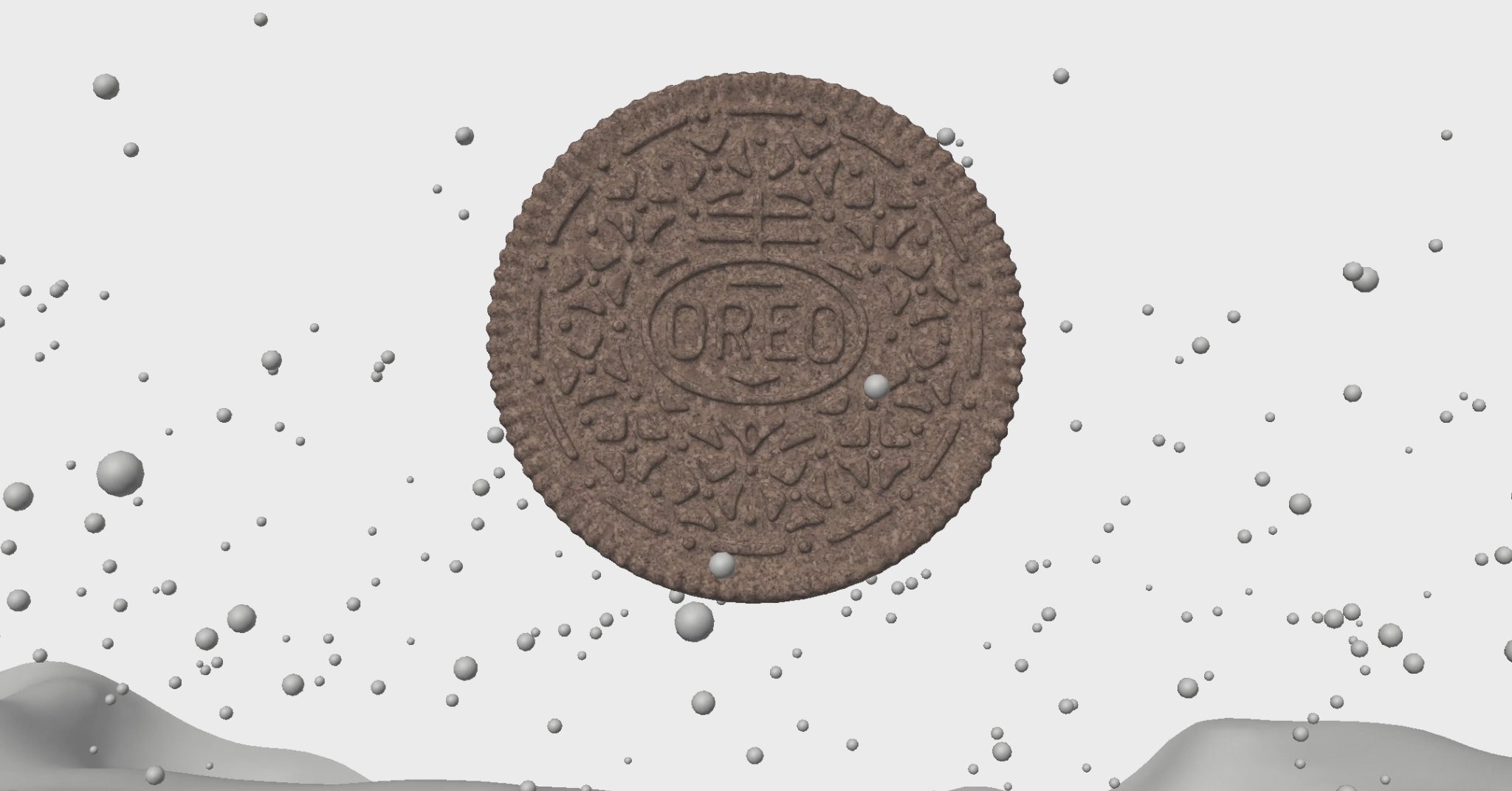 The cookie in clay render