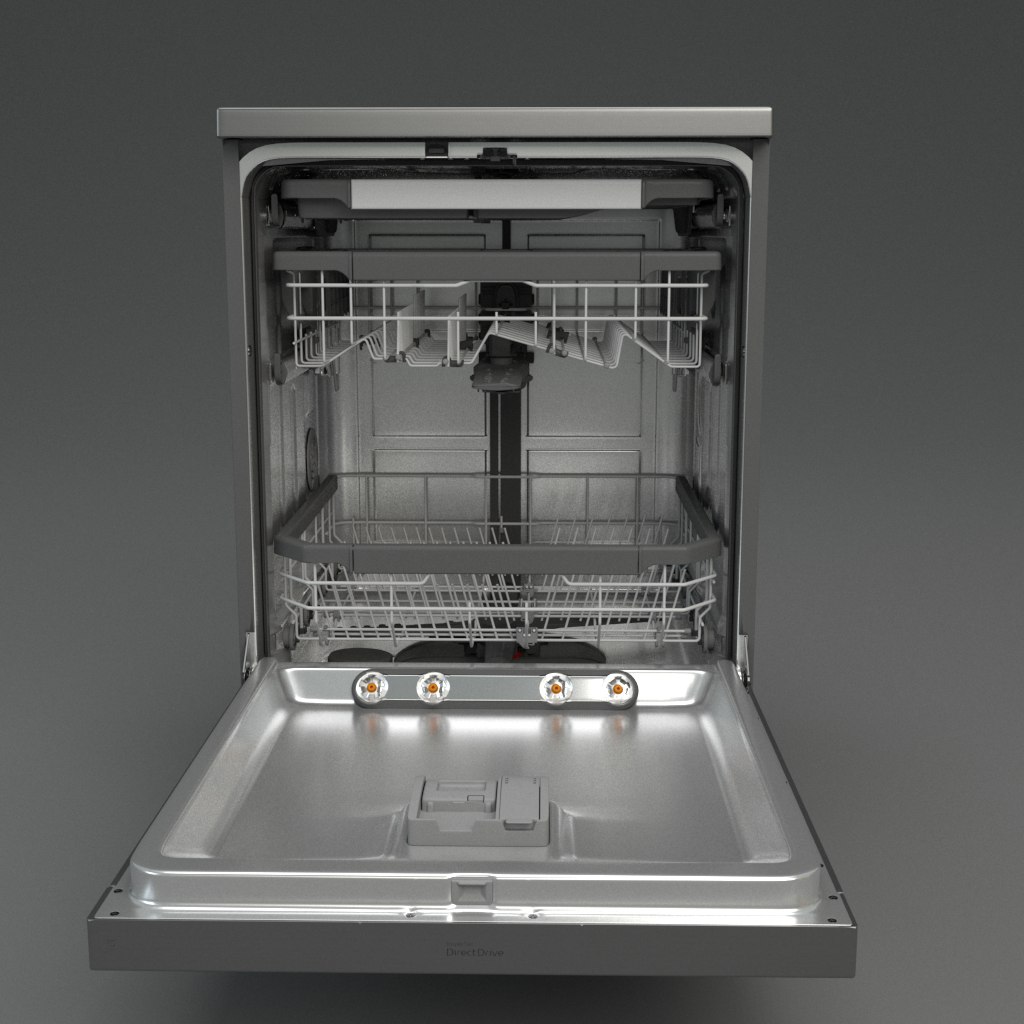 Look development render of an LG dishwasher