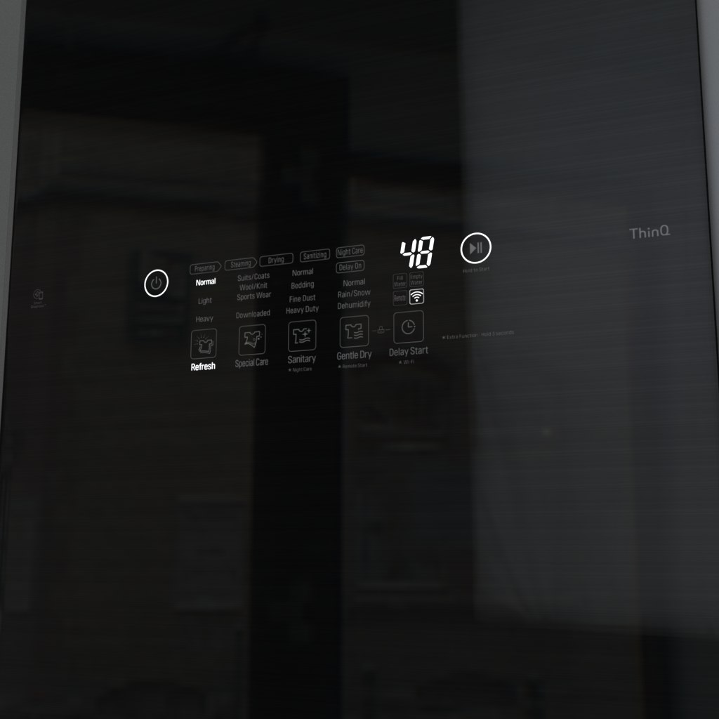 Look development render of an LG Styler