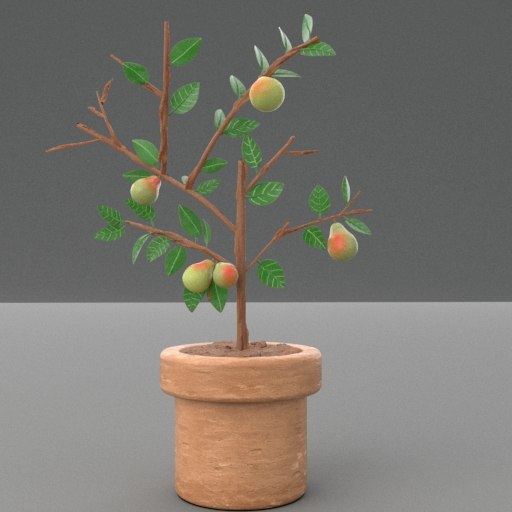 Look development render of vases used to dress the set