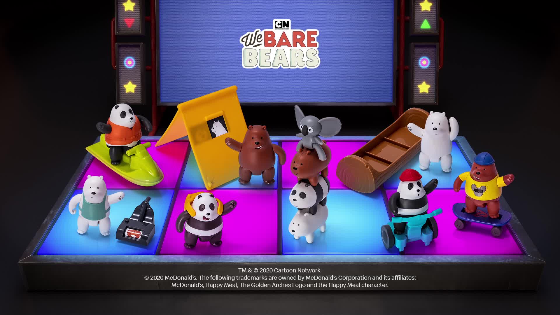 We Bare Bears Happy Meal packshot line-up
