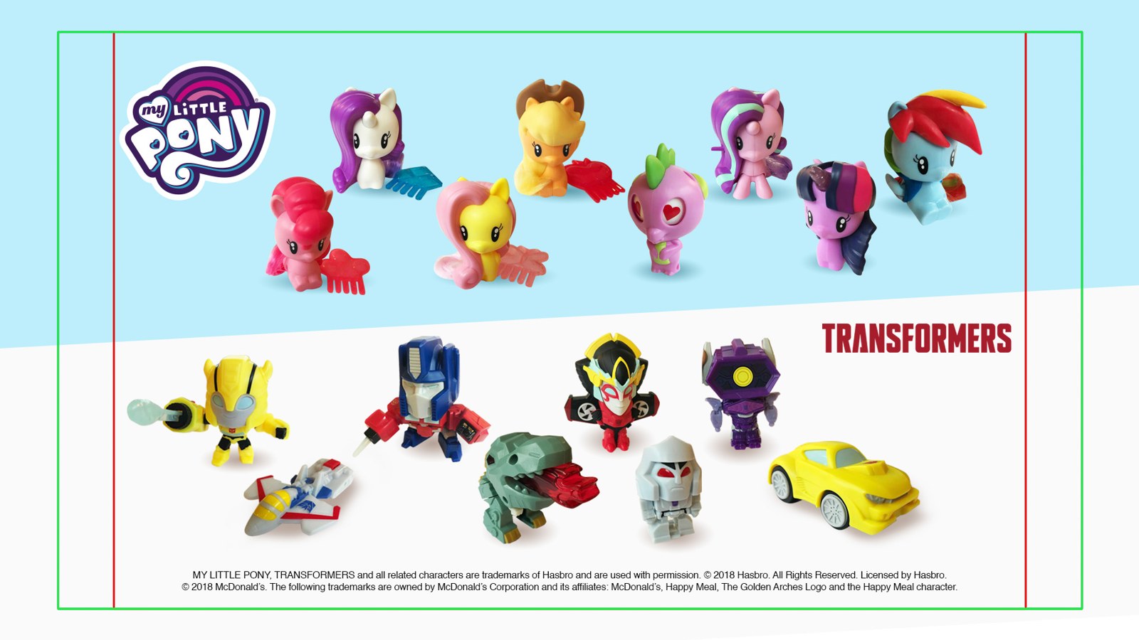 Transformers and My Little Pony packshot, European line-up