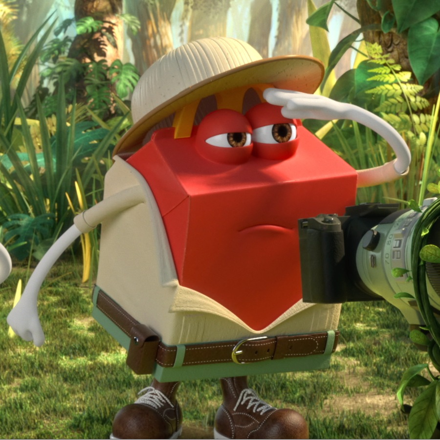 The Happy Meal character in one of its many costumes