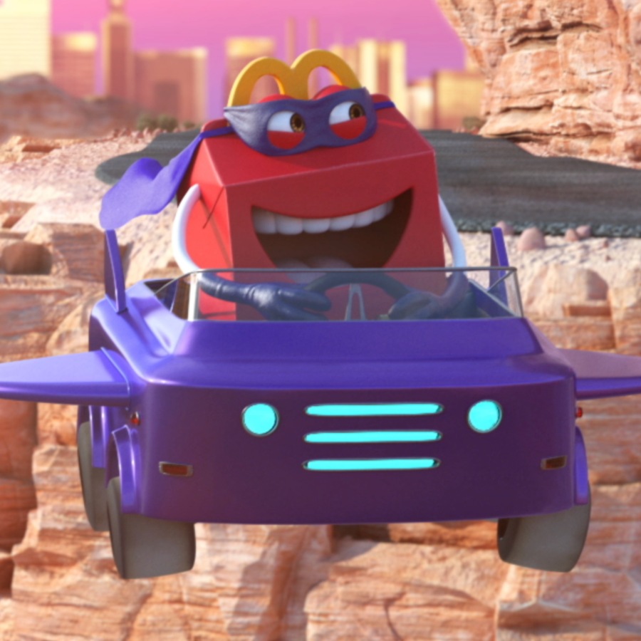 The Happy Meal character in one of its many costumes