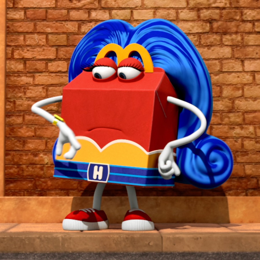 The Happy Meal character in one of its many costumes