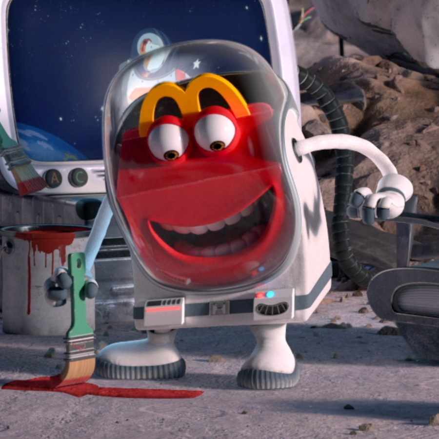 The Happy Meal character in one of its many costumes