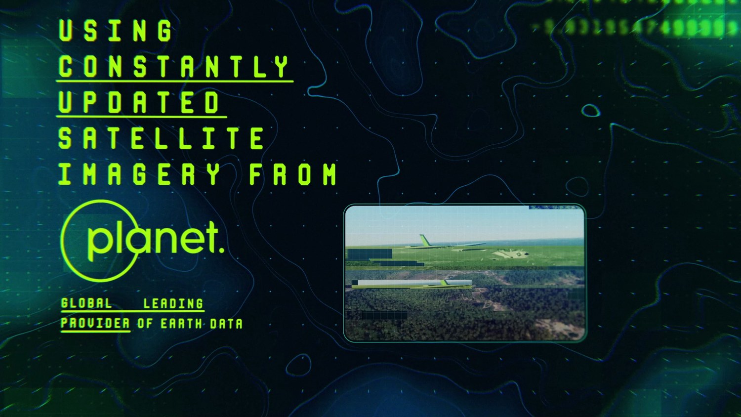 A card explaining the constantly updated satellite imagery from Planet