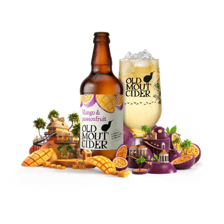 Mango and Passionfruit lock-up on transparency