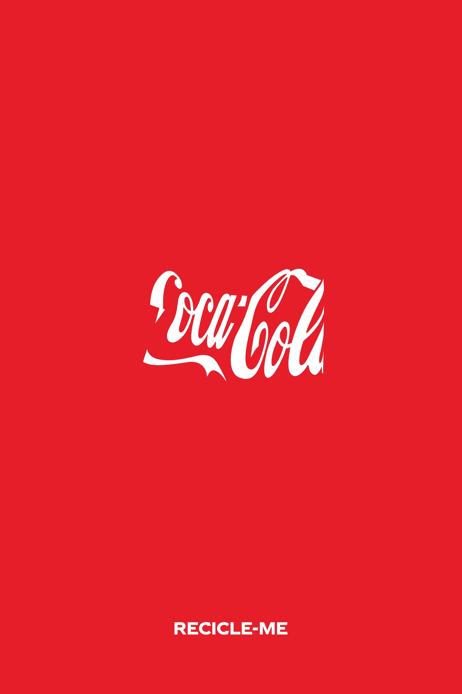 Coca-Cola Recycle Me print, crushed logo variation, Recicle-me