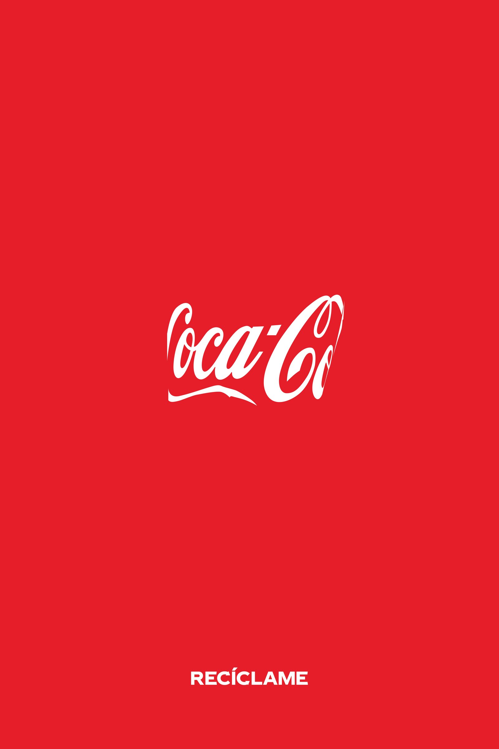 Coca-Cola Recycle Me print, crushed logo variation, Reciclame