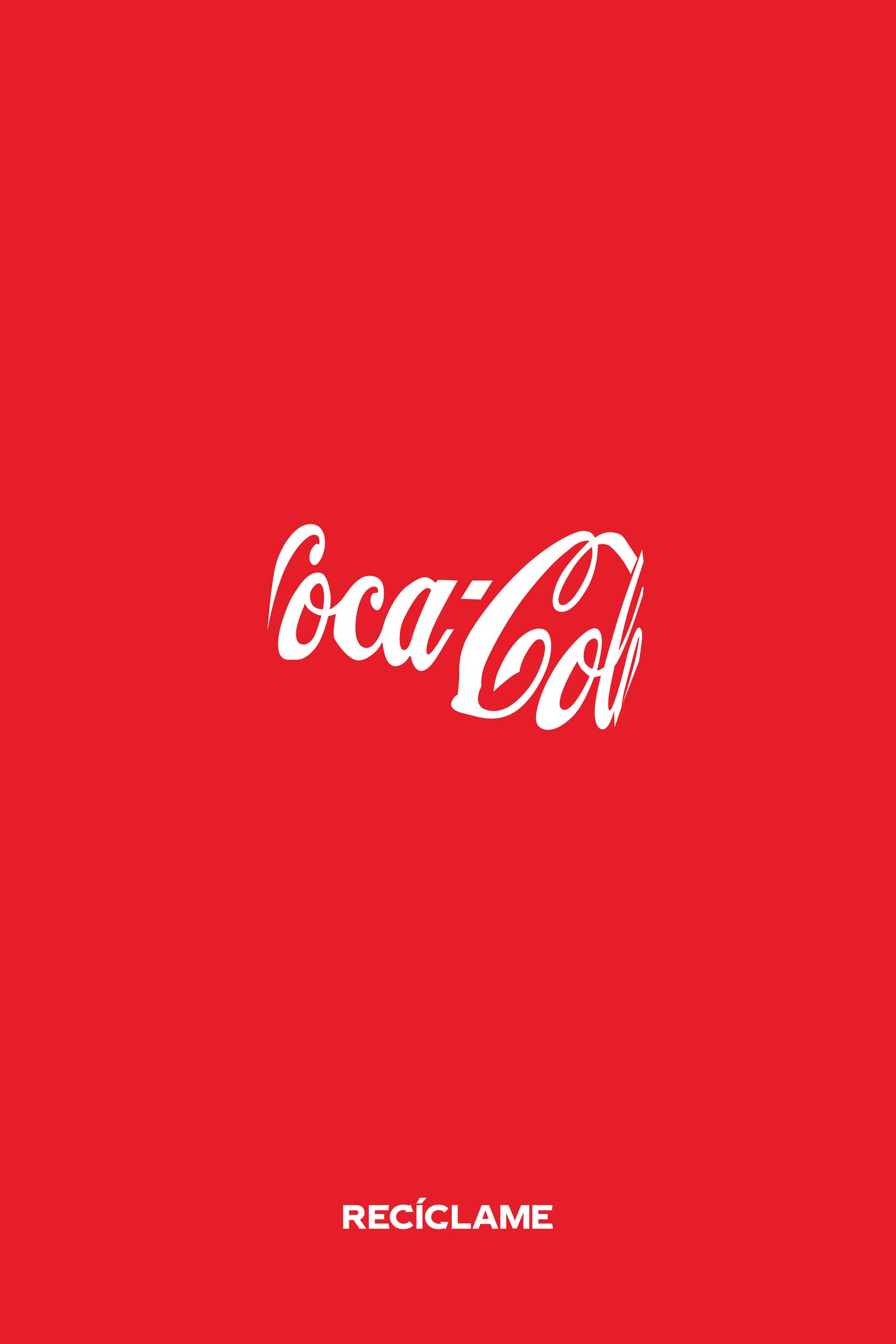 Coca-Cola Recycle Me print, crushed logo variation, Reciclame