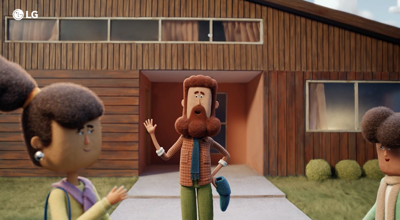 LG Better Choices Make a Better World, felt characters in a miniature neighbourhood built by LOBO