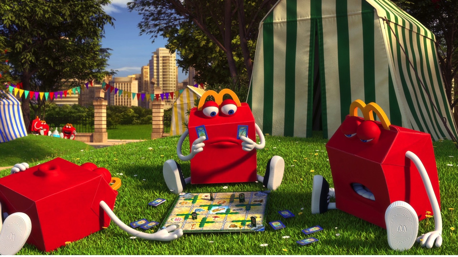 McDonald’s Happy Meal characters stranded on a moon set, animated by LOBO